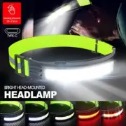 Lampara LED Frontal De Cabeza Recargable Faro Linterna Luz con cinta Reflectiva