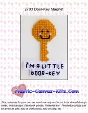 Door-Key Magnet-Plastic Canvas Pattern or Kit