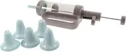 1Set Cookie Press Kit with Ergonomic Grip Nozzle Cake Decorating Supplies for Easy Biscuit Making and Cookie Pressing Baking Enthusiasts