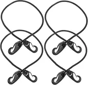 GAROZATION 4pcs Kayak Hook Portable Hook Strap Daily Use Hook Rope Cord with Hook Multi-use Buckle Strap Bungee Cord Ball Ends Canopy Ties Bungee Ball Tie Downs Tarp Bungee Straps Plastic