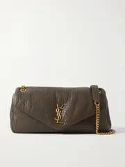 [SAINT LAURENT] SAINT LAURENT - Calypso Medium Padded Leather Shoulder Bag - Dark green - One size One size Green