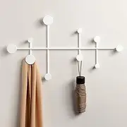 Kazai. 'Sval' Wall Coat Rack Minimalist Coat Hook Design from Berlin Modern Metal Coat Rack for Wall White