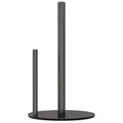 Black Stainless Steel Paper Towel Holder - Weighted Base, One-Handed