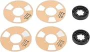 Reel to Reel Blank Cassette Tape, DIY Reel to Reel Cassette, Retro Blank Metal Reel Cassette Tape, with 4 Reels 2 Wheel, for Music Recording, for Music Lovers and Collectors (Zoeyilan4cpLCk-11)