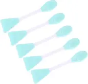 IWOWHERO Double-head Silicone Face Mask Brush 5pcs Mask Applicator for Mud Clay Face Scrubber Skincare Spatula for Home Salon
