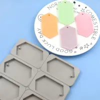 在飛比找蝦皮購物優惠-6腔菱形矽膠蠟片模具香薰石膏模具diy巧克力片蛋糕裝飾模具