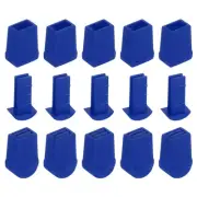 25Pcs Plastic Flat Bell End Stoppers, Cord Ends Lock with Lid, Dark Blue