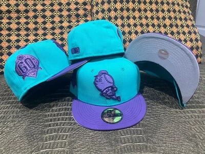 NEW ERANew York Mets 60th Anniversary Custom 59Fifty PURPLE/TEAL 9/9/23