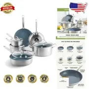 Elegance in Cooking: Treviso 10-Piece Stainless Steel Cookware Set with Lids