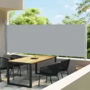 Retractable Side Awning Outdoor Patio Shade Blinds Privacy Screen 600x160cm Grey