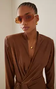 [Bottega Veneta] Mask-Frame Acetate Sunglasses