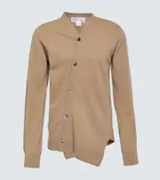 [Comme des Garcons Shirt] Comme des Garçons Shirt x Lacoste asymmetric wool cardigan AU 84 beige