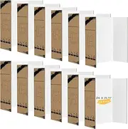 HAUTOCO 12 Pack Trifold Poster Board 26'' x 15.74'' Medium Tri Fold Project Boards White Corrugated Presentation Cardboard for Science Fairs, School Projects, Event Displays, Business