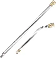 2 x Pressure Washer Extension Rod + 30° Curved Extension Rod 20cm 1/4" Quick Connect 4000PSI