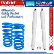 2 Rear Raised Gabriel Ultra LT Shocks + Lovells Springs for Pajero NH1 3 NJ1 SWB