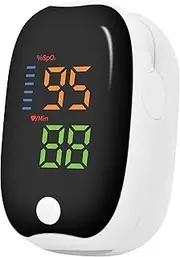 Finger Pulse Oximeter for Home Use, Blood Oxygen Saturation Monitor, Portable Fingertip Blood Oxygen Saturation Monitor, Large OLED Display, Support SpO2, Pulse And Bar Chart Clear View Results