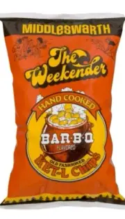 Middleswarth Potato Chips Ket-L Barbeque 4-9oz weekender bags