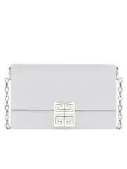 Givenchy Small 4G Bag in Box Leather with Chain Cloud Grey