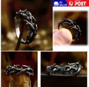 Trendy Tree Branch Ring Hip Hop Ring Thorn Titanium Stainless Steel Hand Jewelry