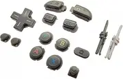 13 PCS Replacement L R ZR ZL Buttons ABXY Buttons Home Button Start Button Power Select Button Set for Nintendo New 3DS XL New 3DS LL Console Grey