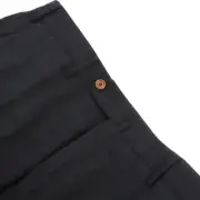 PT01 NWT Flat Front Dress Pants Size 48 32 US Dark Blue Plaid Wool Blend