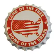 100 Homebrew Beer Bottle Crown Caps 4th of July Decoration Patriotic Home Brew