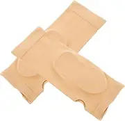 LAPYAPPE 1Pair Hand Compression Gloves Soft Abrasion Wrist Support Sleeve with Thumb Loop for Carpal Tunnel and Sports Protection Ambidextrous Design Light Yellow for Comfort