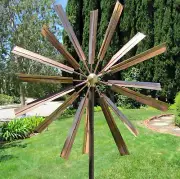 Large Wind Spinner Kinetic Copper Dual Spinner Double Outdoor Garden Decoration