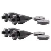 4Pack M6 Iron Speaker Isolation Spike AMP Studio Monitor Stand Feet Cone W/ Base