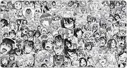 Anime Mouse Pad Anime Girls Large Gaming Mousepad Home Office Desk Mat XL Computer Keyboard Mat Full Desk Mouse Pad Non-Slip Rubber Base Stitched Edge Galaxy Printing (75x40cm)