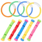9pcs Funny Kids Diving Rings Toys Underwater Pool Toys Summer Beach Toys