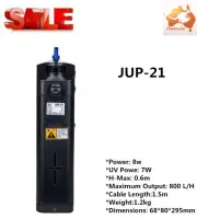 Sunsun UV Sterilizer,7W 800L/H Built-in UV Recycl Pump For All Water Types