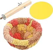 Milisten Warm Plush Bird Nest Cozy Mounted Bed for Parakeets Parrots Winter Breeding Retreat Easily Washable Securely Attached Adorable Bird House for Pets