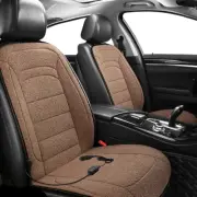 2Pcs Car Heated Seat Cushion Covers Warming Winter Warmer Pad Lamb Wool Brown (for: Hyundai)
