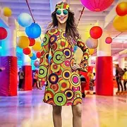 Retro Vintage 1970s Disco Dress Headband Flare Cuff Sleeve Hippie Women's Carnival Masquerade Party / Evening Pride Parade Pride Month Adults' Dress Headband