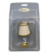 Dollhouse Table Lamp Battery Operated LARGE use in 1:12 or 1/6 Scale Blue White