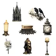 Creepy Spooky Embellishments Junk Journal Scrapbook