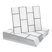 20pcs Peel and Stick Marble Tiles Wall Panel Backsplash, 12"x12", DW25 Style