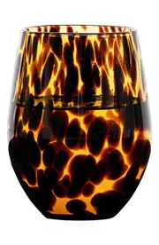 Juliska Puro Stemless Wine Glass in Espresso at Nordstrom One Size