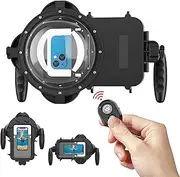 NUOBAKE Waterproof Dome Diving Case for iPhone 15/14/13 Pro/13/12 Pro Max/SE 2020/11 Pro/XS Max/XR/X/8/7 Plus,or Any Other Smart Mobile Phones Size from 4.5-7.0 Inches,With Remote Control Feature