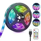 USB LED Lights Strip 16.4ft, USB Powered RGB Color Changing LED Strip with 17...