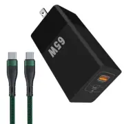 65W Type-C 2-Port Fast Power Adapter Cable f Samsung Galaxy Z Flip 4 SM-F721U US