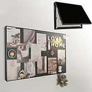 Eter Box Decorative Painting Hidden, Cabinet Cabinet with Hydraulic Rod Supports, Magnetic Breaker Panel Cover Painting Modern(W55cm (21 5/8") x H40cm (15 3/4"))