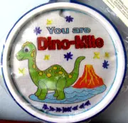 Kids Creatology Dinosaur Volcano Embroidery Kit w Hoop You Are Dino-Mite New