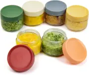 2 Oz Glass Dressing Containers to Go Sauce Cups Mini Condiment Dip Jars with Lid