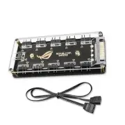 5V 3-Pin RGB 10 Hub Splitter SATA Power 3pin ARGB Adapter Extension Cable q