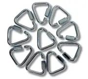 316 Stainless Steel Triangle Quick Link Chain Connector Screw Lock - Pack Of 10