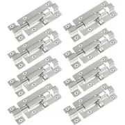 8 Pack Barrel Bolt Latch,Slide Bolt Latch 3 Inches Slide Latch Lock,Thickened Stainless Steel Sliding Lock for Door,Brushed Finish Sliding Bolt Lock,Sliding Bolt Latch with 12PCS Screws
