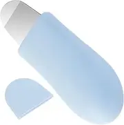 Manual Face Spatula with Cap, Metal Face Scrubber for Nose, Reusable Facial Scraper for Men & Women- Blue