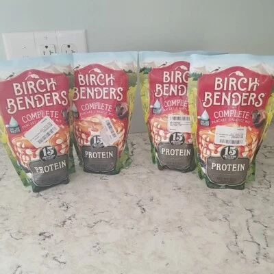 4 Birch Benders Complete High PROTEIN PANCAKE and WAFFLE Mix Breakfast 3/2026